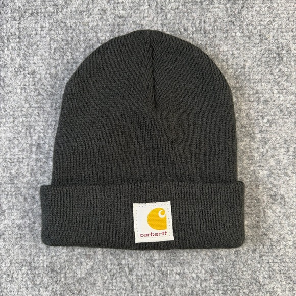 Carhartt Other - Carhartt Ribbed Knit Cuffed Beanie Toddler Logo Patch OS Black